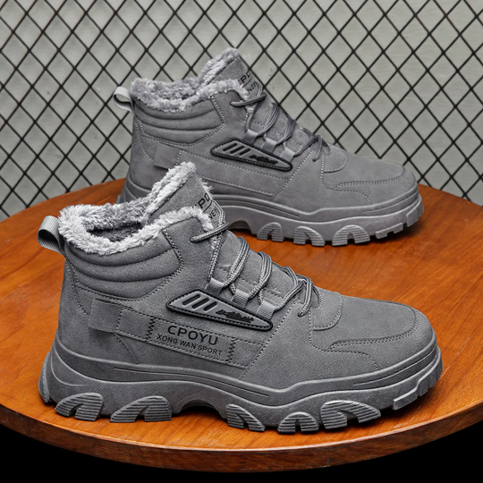 Gefütterte Herren-Stiefeletten, warm und robust