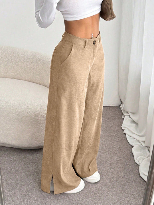 Retro Cord-Hose mit geradem Bein