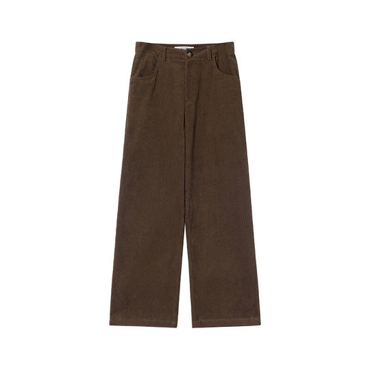 Damen-Cordhose mit Stickerei und hohem Bund