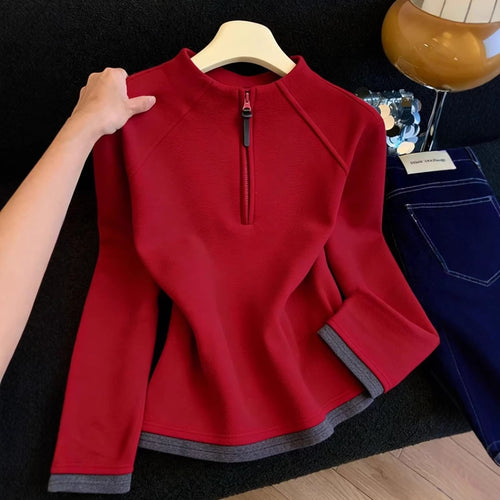 Damen-Unterziehshirt mit Reißverschluss