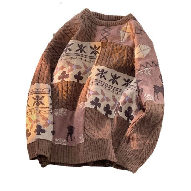 Unisex Strickpullover, gefüttert, Oversized