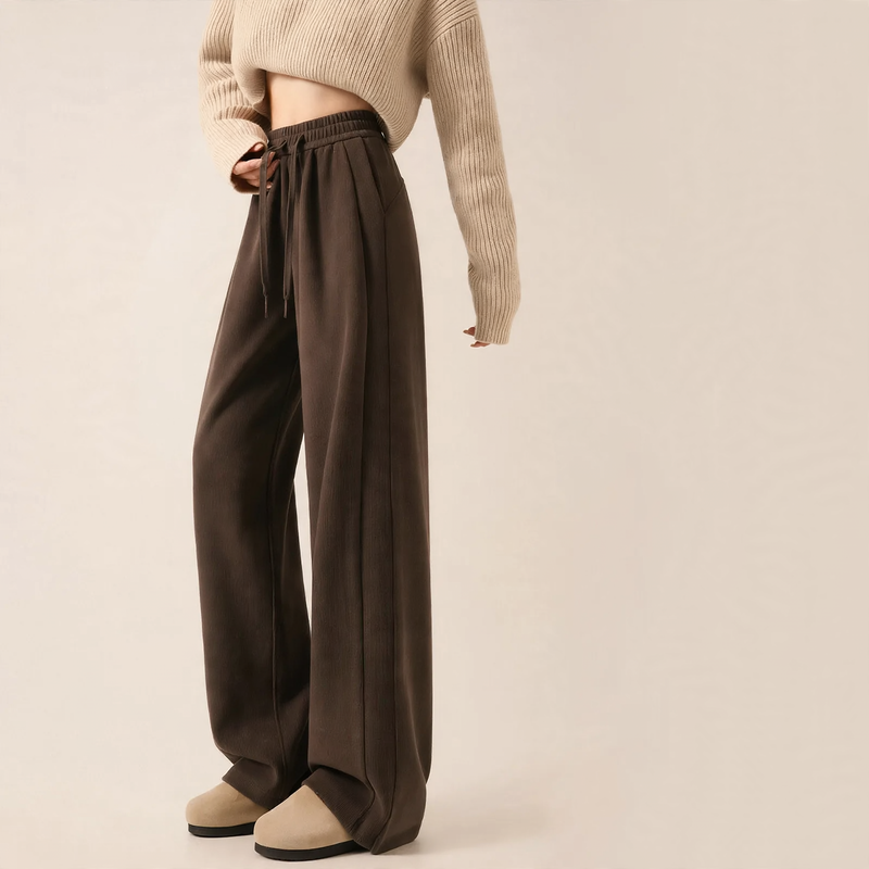 Damen-Cordhose, gerade geschnitten, gefüttert, für Herbst/Winter
