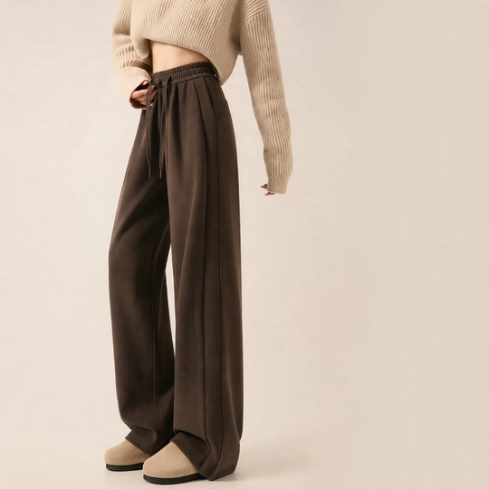 Damen-Cordhose, gerade geschnitten, gefüttert, für Herbst/Winter