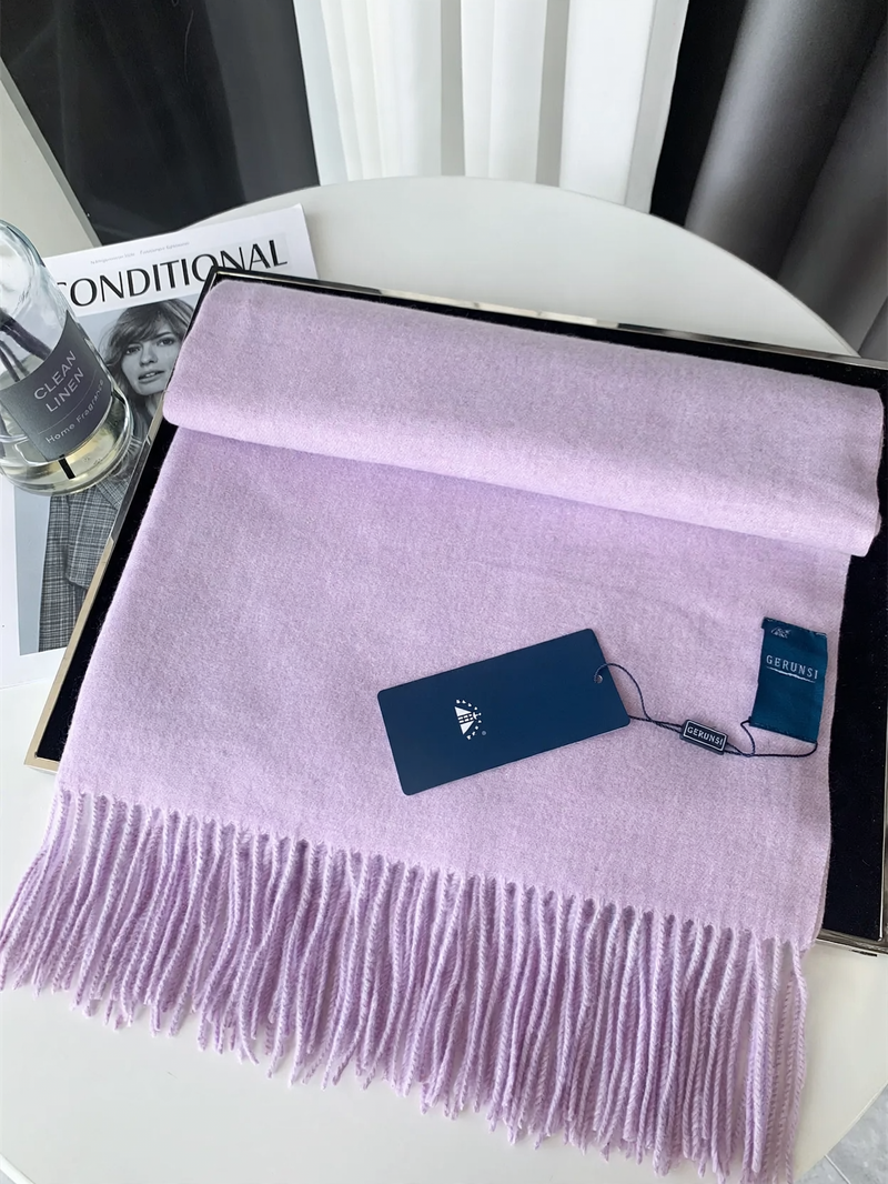 Kaschmir-Schal, einfarbig, 200x68 cm