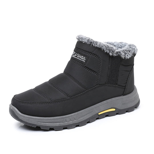 Gefütterte Herren-Winterstiefel, mittelhoher Schaft