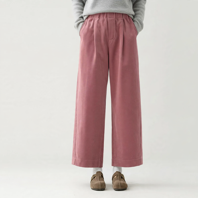 Lockere Cord-Culotte aus reiner Baumwolle