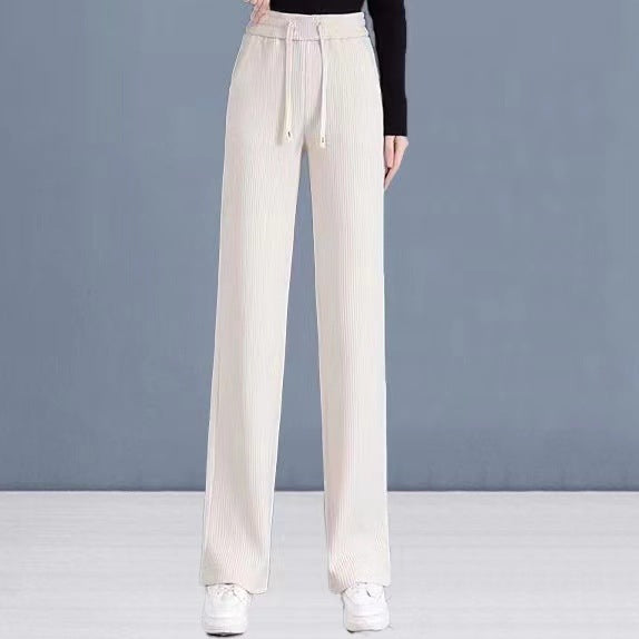 Damen-Cordhose mit weitem Bein und Fall