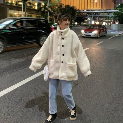 Lammfleece-Jacke, locker und vielseitig
