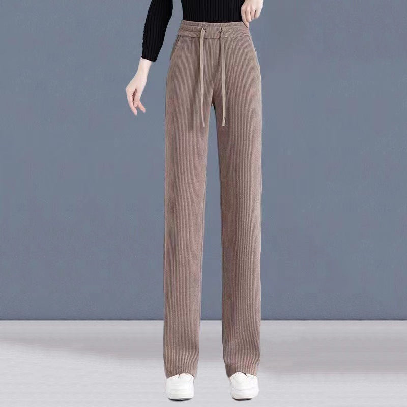 Damen-Cordhose mit weitem Bein und Fall