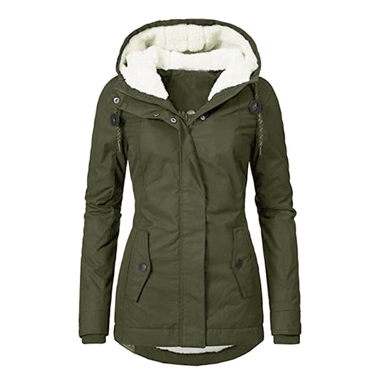 Gefütterter Parka mit Lammfell-Imitat