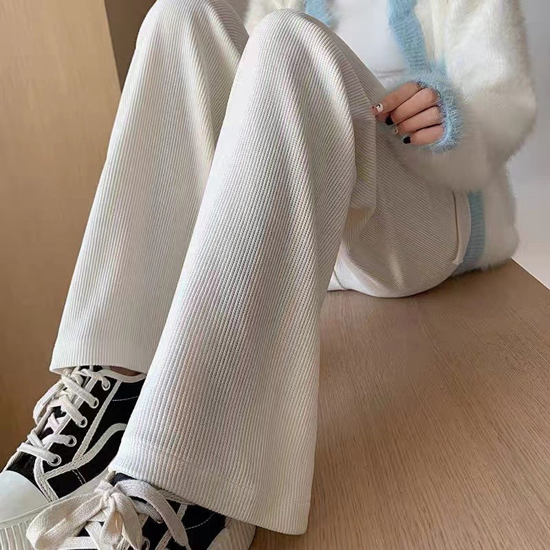 Damen-Cordhose mit hohem Bund, gerade geschnitten