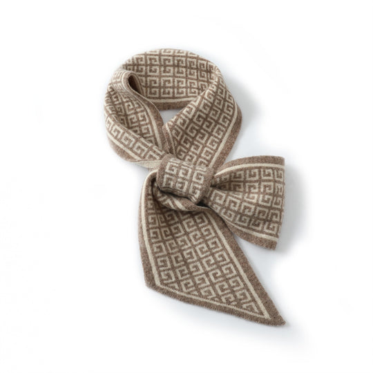 Damen-Strickschal aus 100% Merinowolle, 14x140 cm