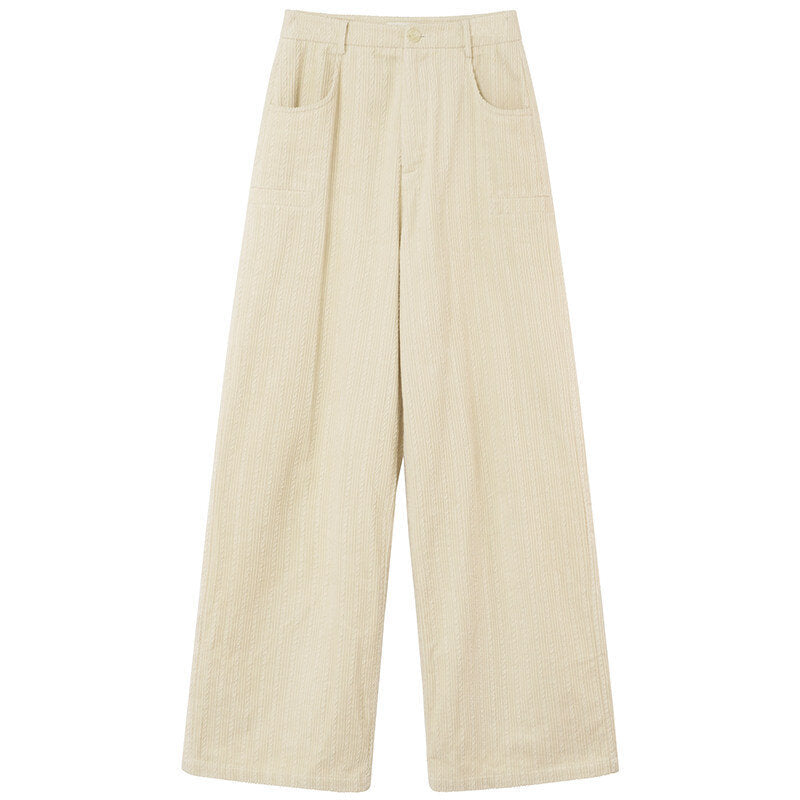 Damen-Cordhose mit Struktur, weit geschnitten