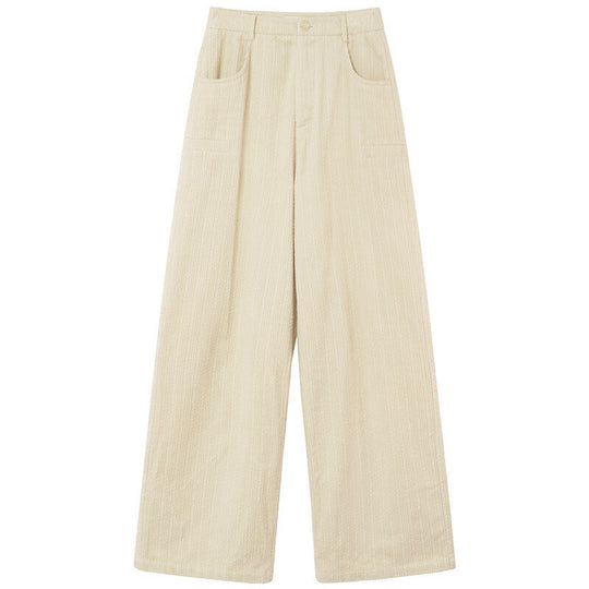 Damen-Cordhose mit Struktur, weit geschnitten