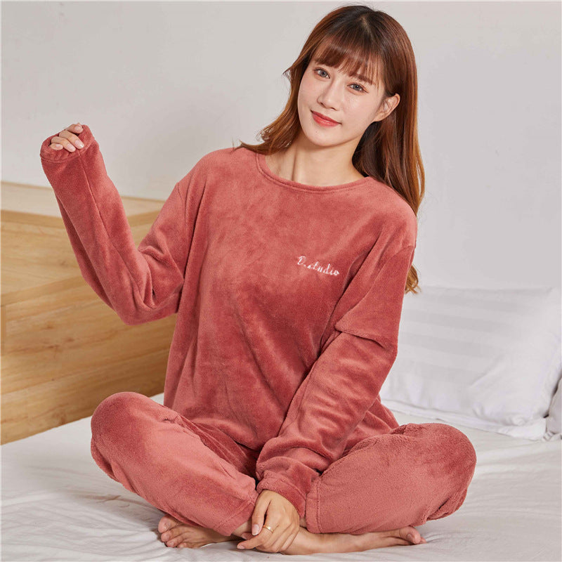 Paar-Pyjama-Set aus dickem Korallenfleece