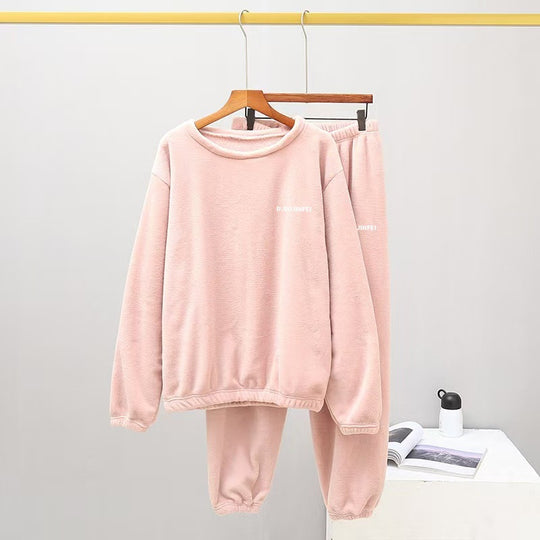 Warmer Korallenfleece-Hausanzug, Unisex, für kalte Tage