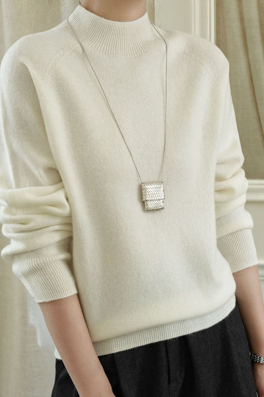 Damen-Wollpullover, V-Ausschnitt, lockere Passform