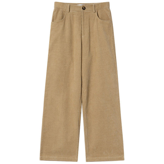 Damen-Cordhose mit Stickerei und hohem Bund
