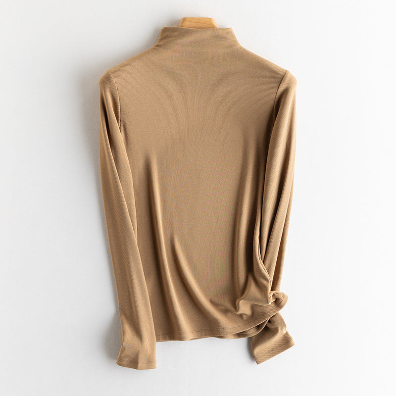 Wärmender Strickpullover mit Seidenanteil und Innenfutter