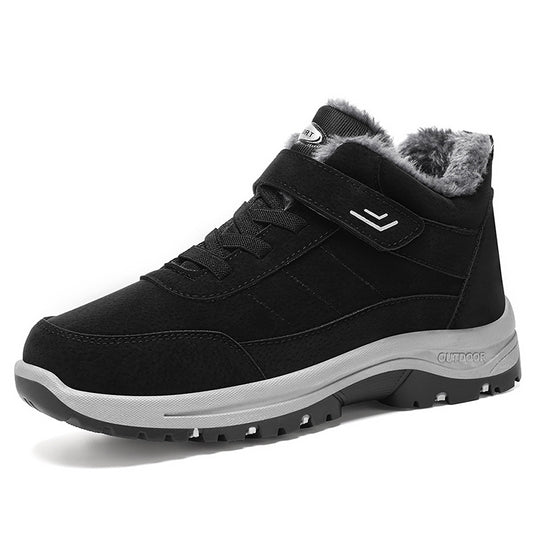 Gefütterte Unisex-Winterstiefel mit Klettverschluss