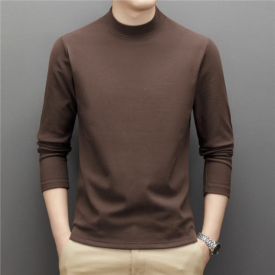 Herren-Strickpullover mit Stehkragen, wärmend und elastisch