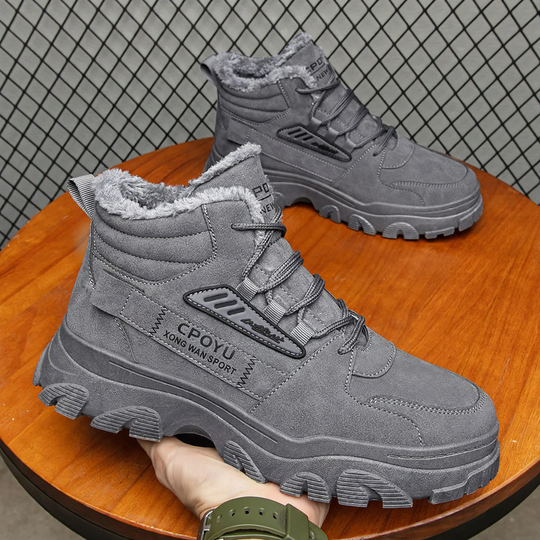 Gefütterte Herren-Stiefeletten, warm und robust