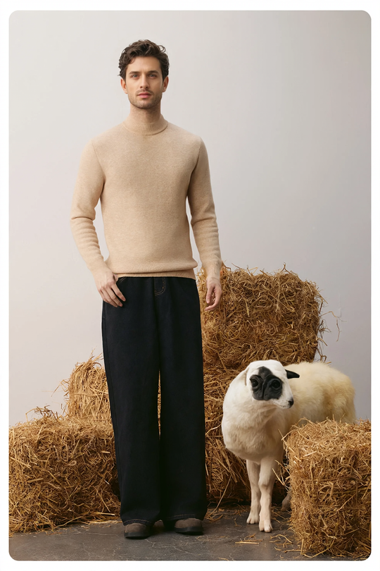 Herren Strickpullover mit Innenfutter, gefüttert und warm