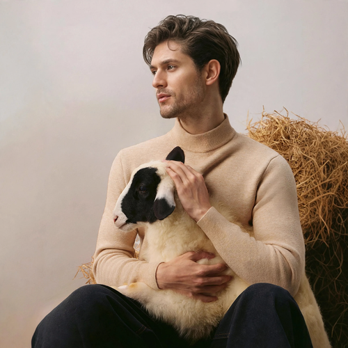Herren Strickpullover mit Innenfutter, gefüttert und warm