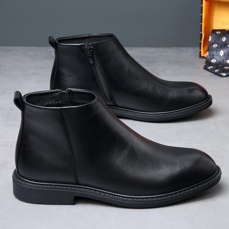Herren-Stiefel aus Leder, atmungsaktiv, gefüttert
