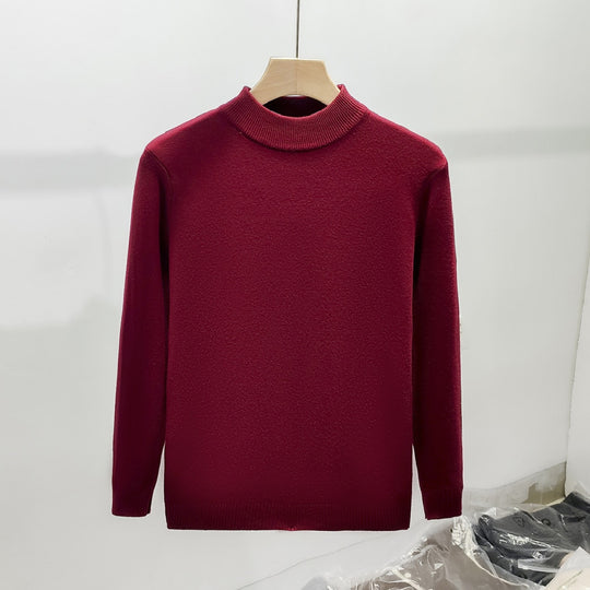 Herren-Strickpullover, schmal geschnitten, Rollkragen
