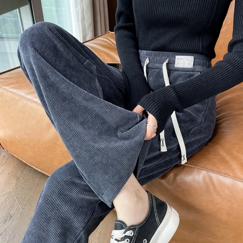 Damen-Freizeithose, Cord, weiter Schnitt