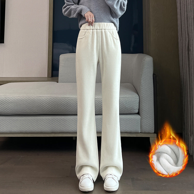 Damen Cordhose mit Schlag, gefüttert, Herbst und Winter