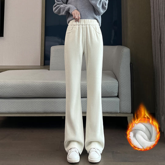Damen Cordhose mit Schlag, gefüttert, Herbst und Winter