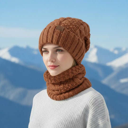 Winter-Set: Strickmütze und Schal