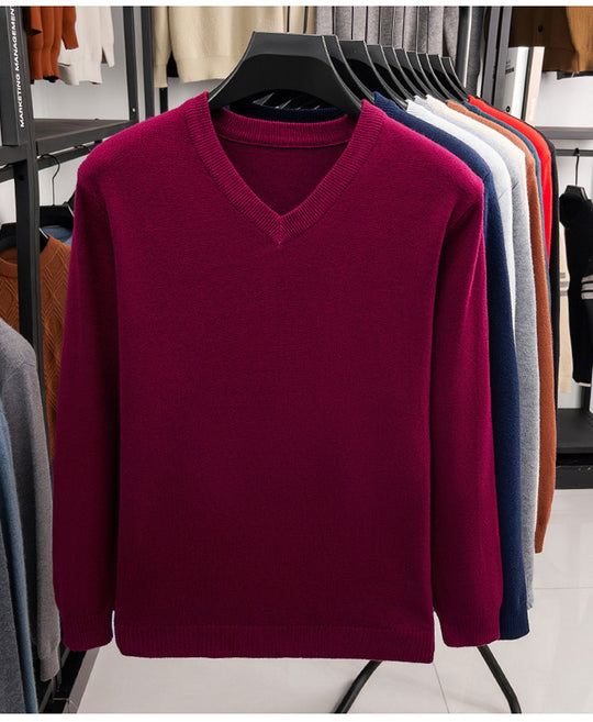 Herren-Rollkragenpullover aus reiner Wolle