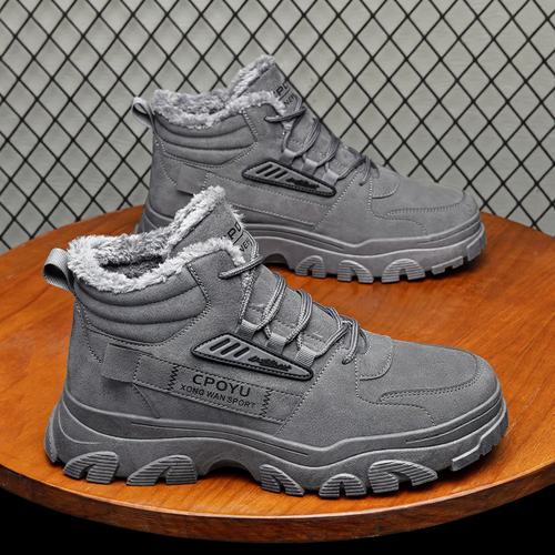 Gefütterte Herren-Stiefeletten, warm und robust