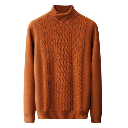 Warmer Rollkragenpullover aus 100% Schurwolle