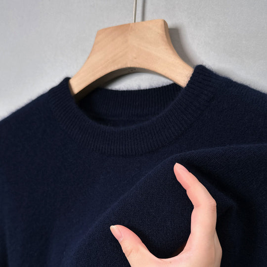 Herren-Pullover mit Stehkragen, aus Wolle