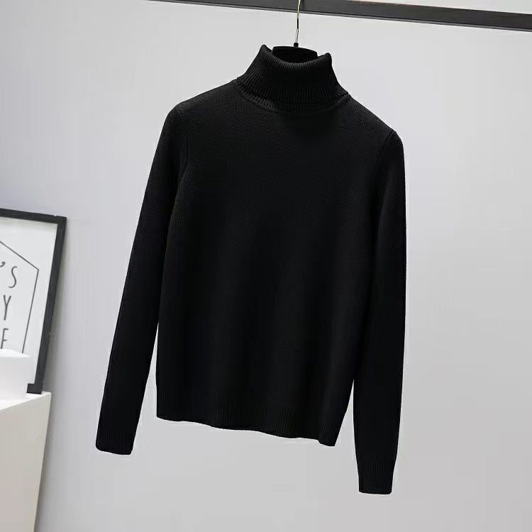 Damen-Rollkragenpullover, gefüttert, geometrisches Muster
