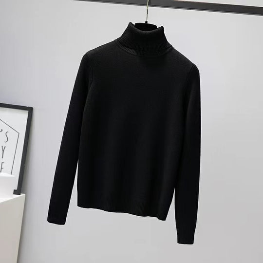 Damen-Rollkragenpullover, gefüttert, geometrisches Muster
