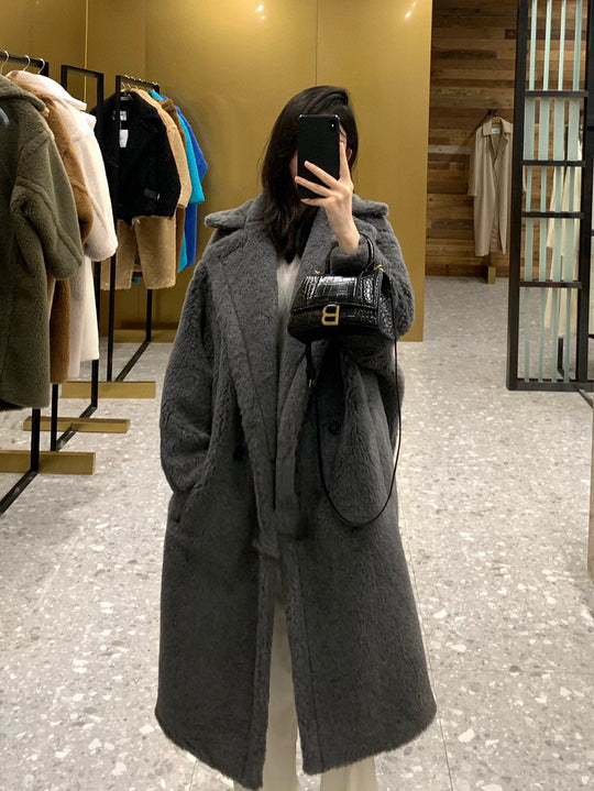 Teddy-Mantel für Damen, lang, verschiedene Farben