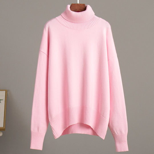 Eleganter, lockerer Damen-Rollkragenpullover