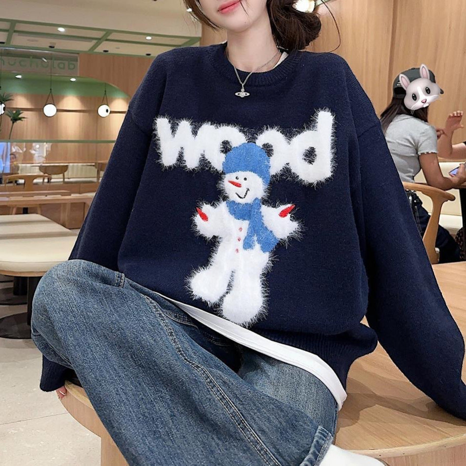 Lockerer Damen-Strickpullover im entspannten Stil