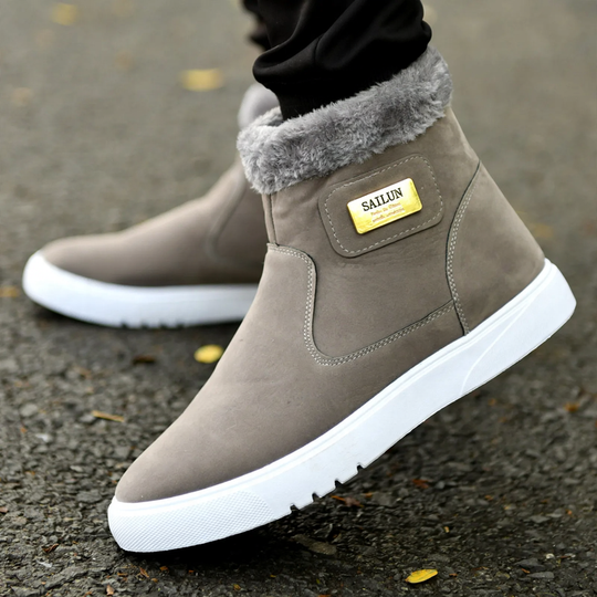 Gefütterte Herren-Winterstiefel mit rutschfester Sohle