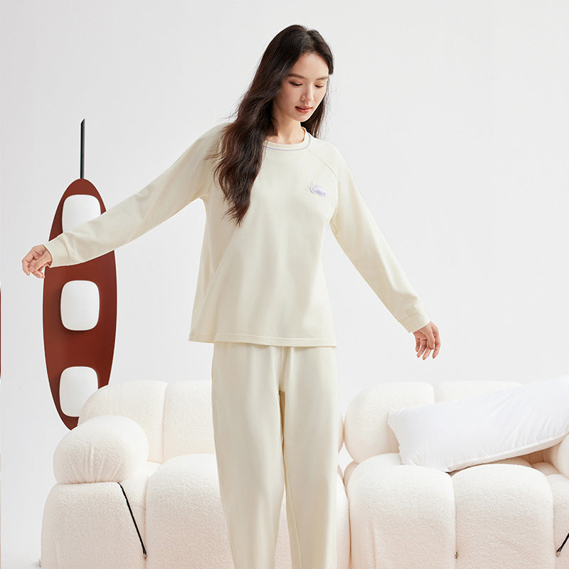 Damen-Pyjama-Set aus angerauter Baumwolle