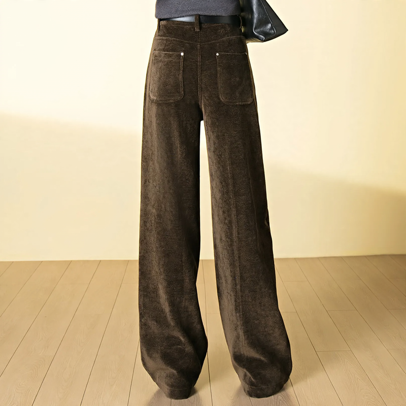 A-Linien Cordhose, hoch geschnitten, gefüttert, Winter