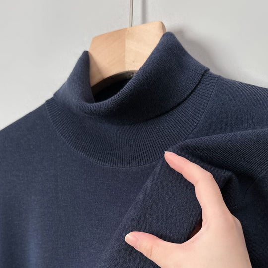 Herren-Wollpullover, Rollkragen, extra warm