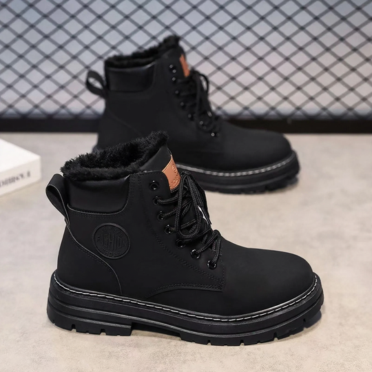 Herren-Arbeitsstiefel, gefüttert, im britischen Stil