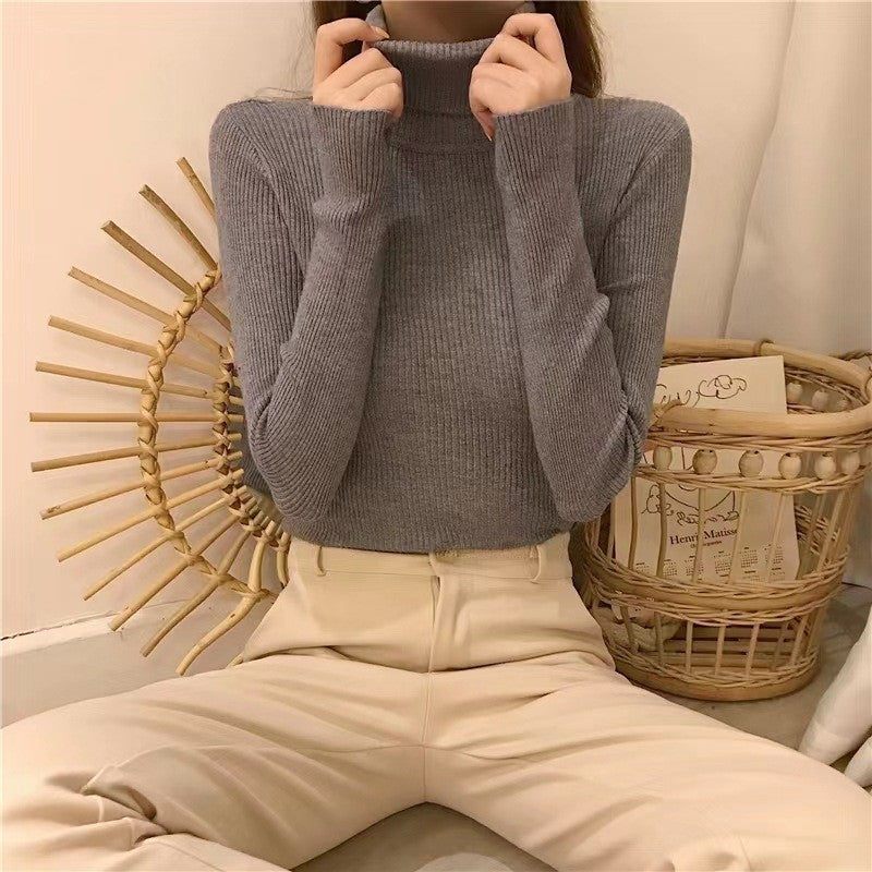 Vielseitiger Damen-Strickpullover mit Stehkragen