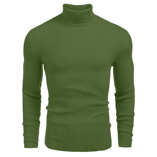 Herren-Rollkragenpullover, Langarm, Strick